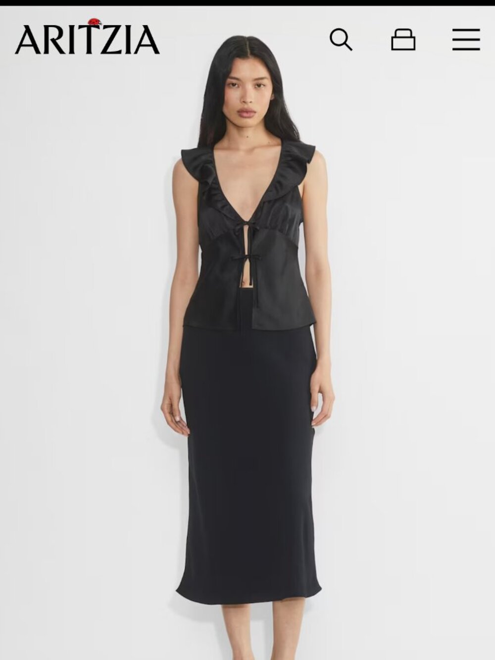 Wilfred Tonka Satin Blouse Aritzia XL NWT